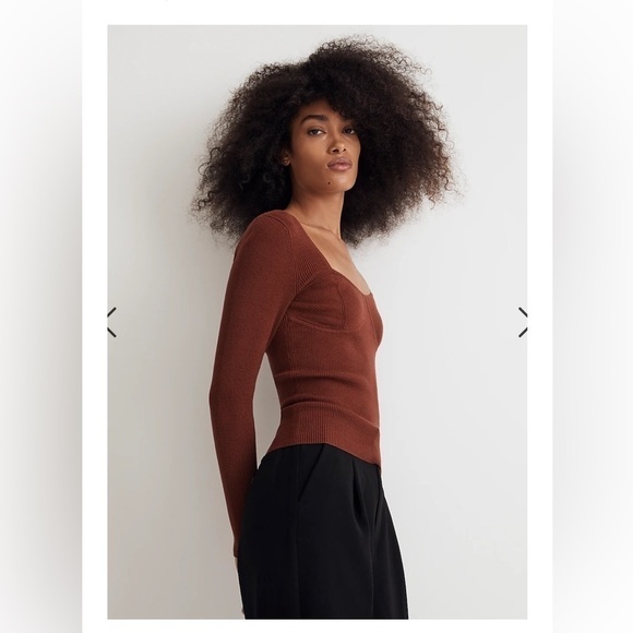 Madewell Wide Rib Sweater Top - Picture 2 of 8